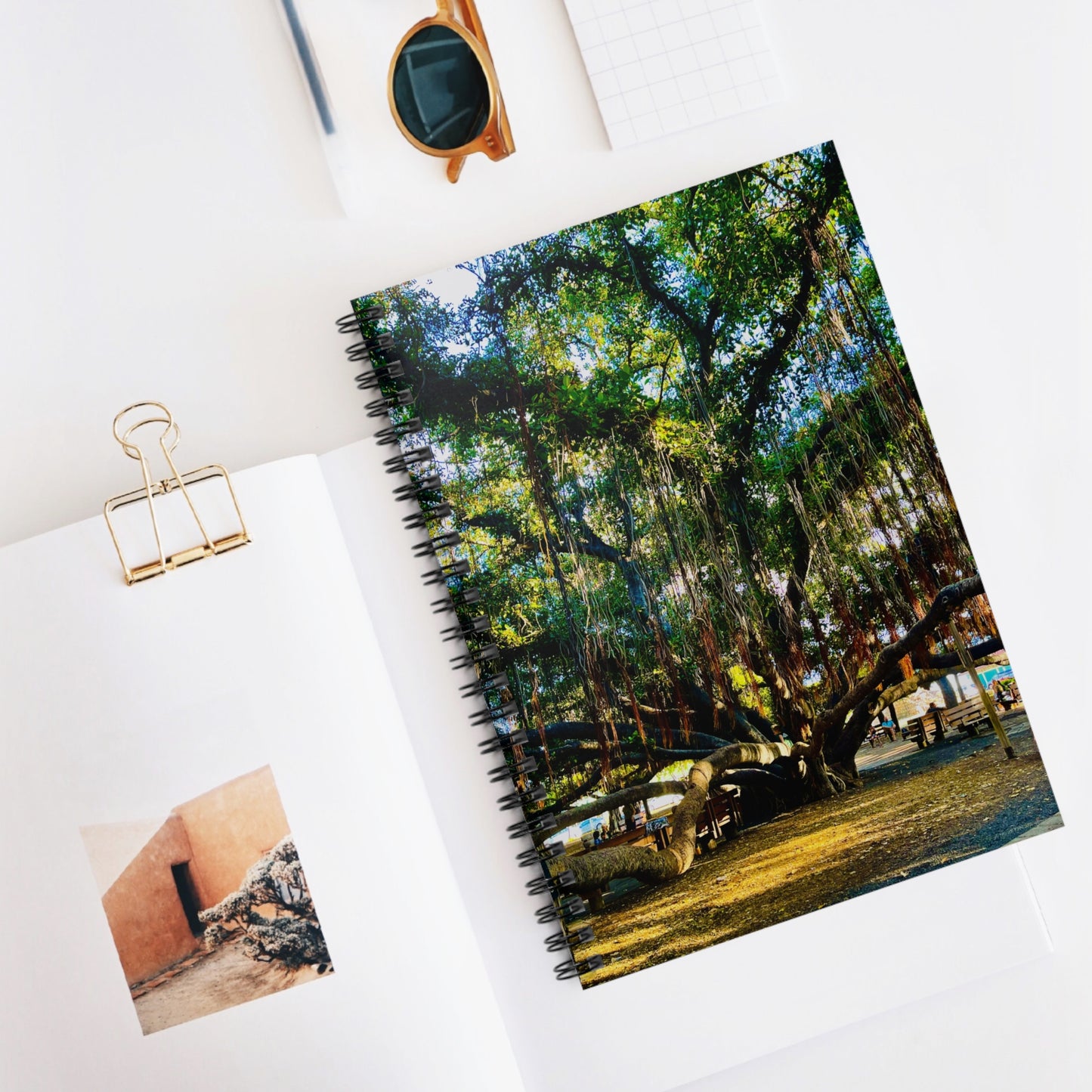 “Whispers Beneath the Banyan” – Spiral Notebook | Blurred Thoughts Collection