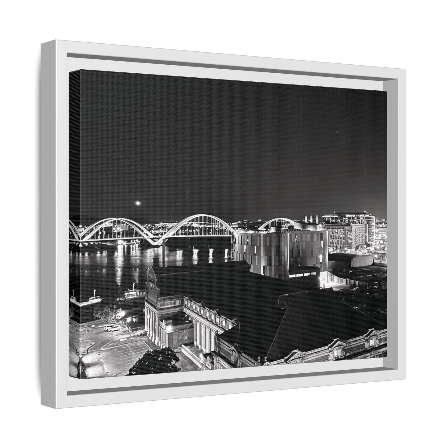 “The Still Capitol” – Framed Canvas Art A hush across the heart of Washington, D.C.