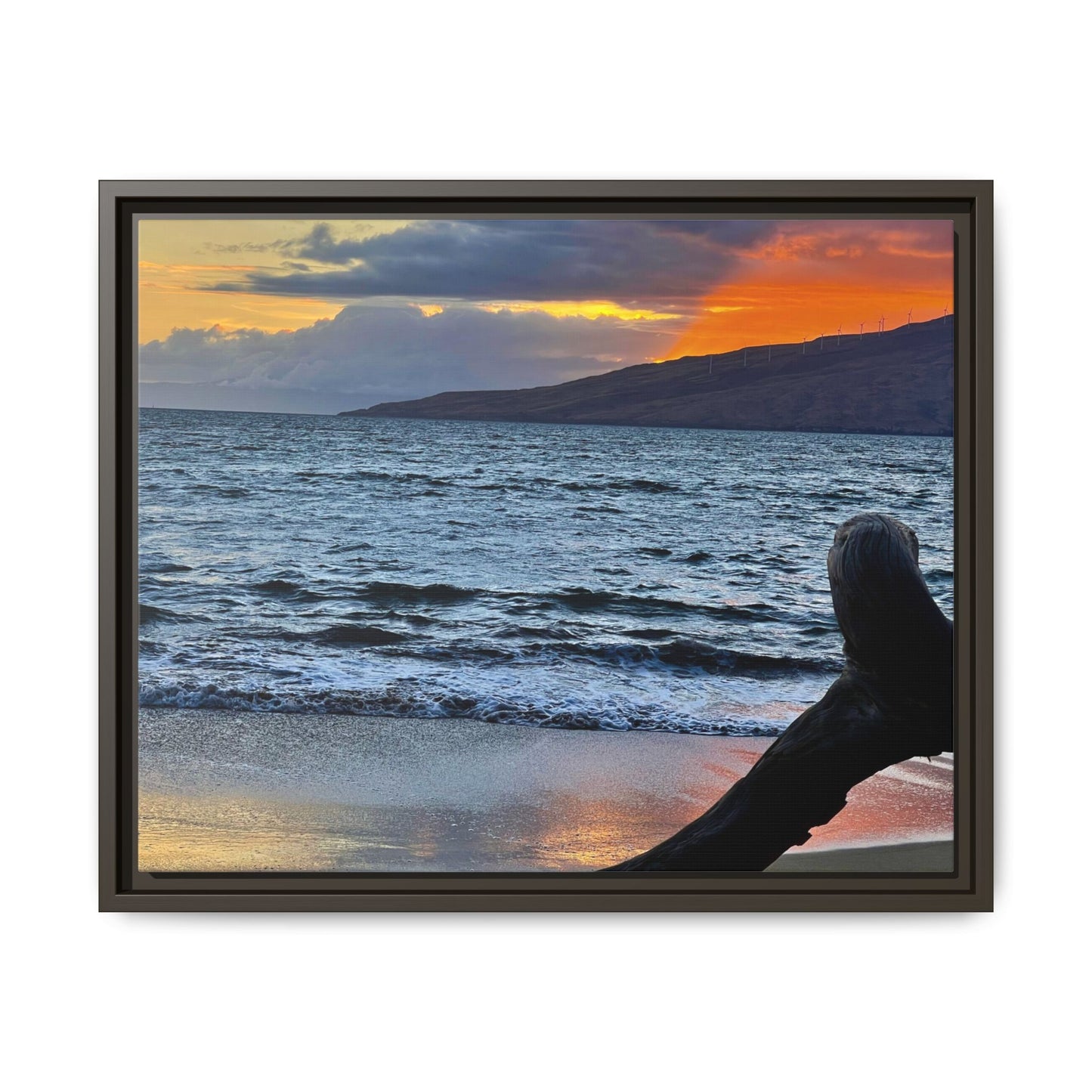 Serene Sunset Framed Canvas Art - Coastal Wall Decor