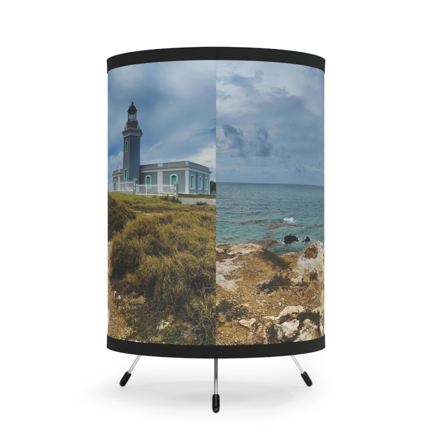 “Lighthouse Glow” – Art Lampshade A soft beacon from the coast of Puerto Rico.