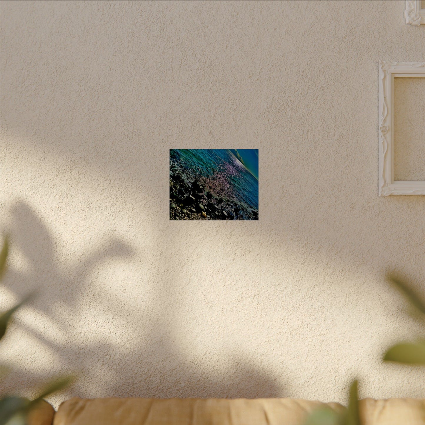 Textured Watercolor Sea Poster - Coastal Wall Art for Beach Lovers
