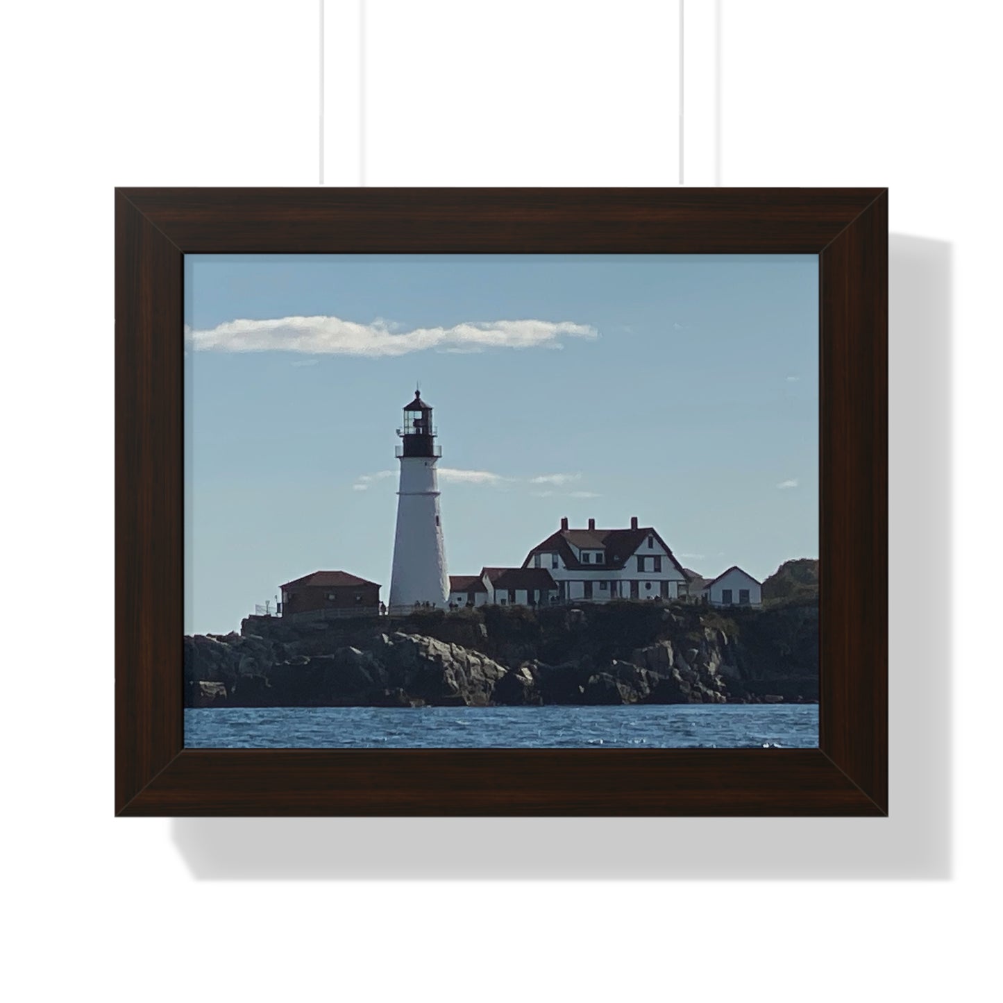 Coastal Lighthouse Framed Poster - Nautical Home Decor