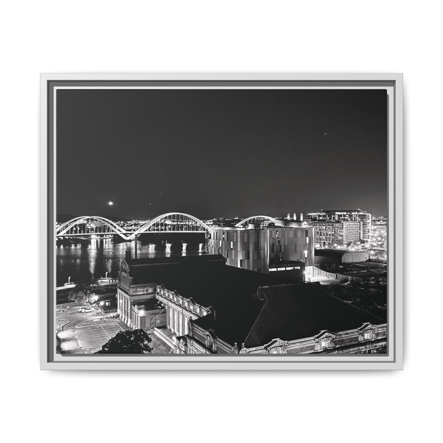 “The Still Capitol” – Framed Canvas Art A hush across the heart of Washington, D.C.