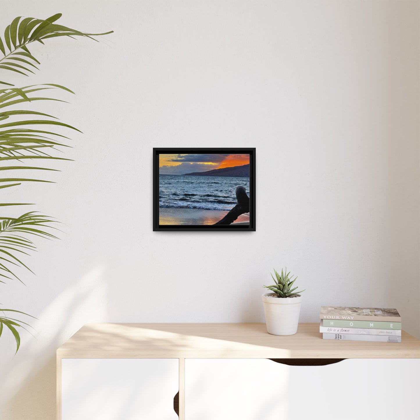Serene Sunset Framed Canvas Art - Coastal Wall Decor