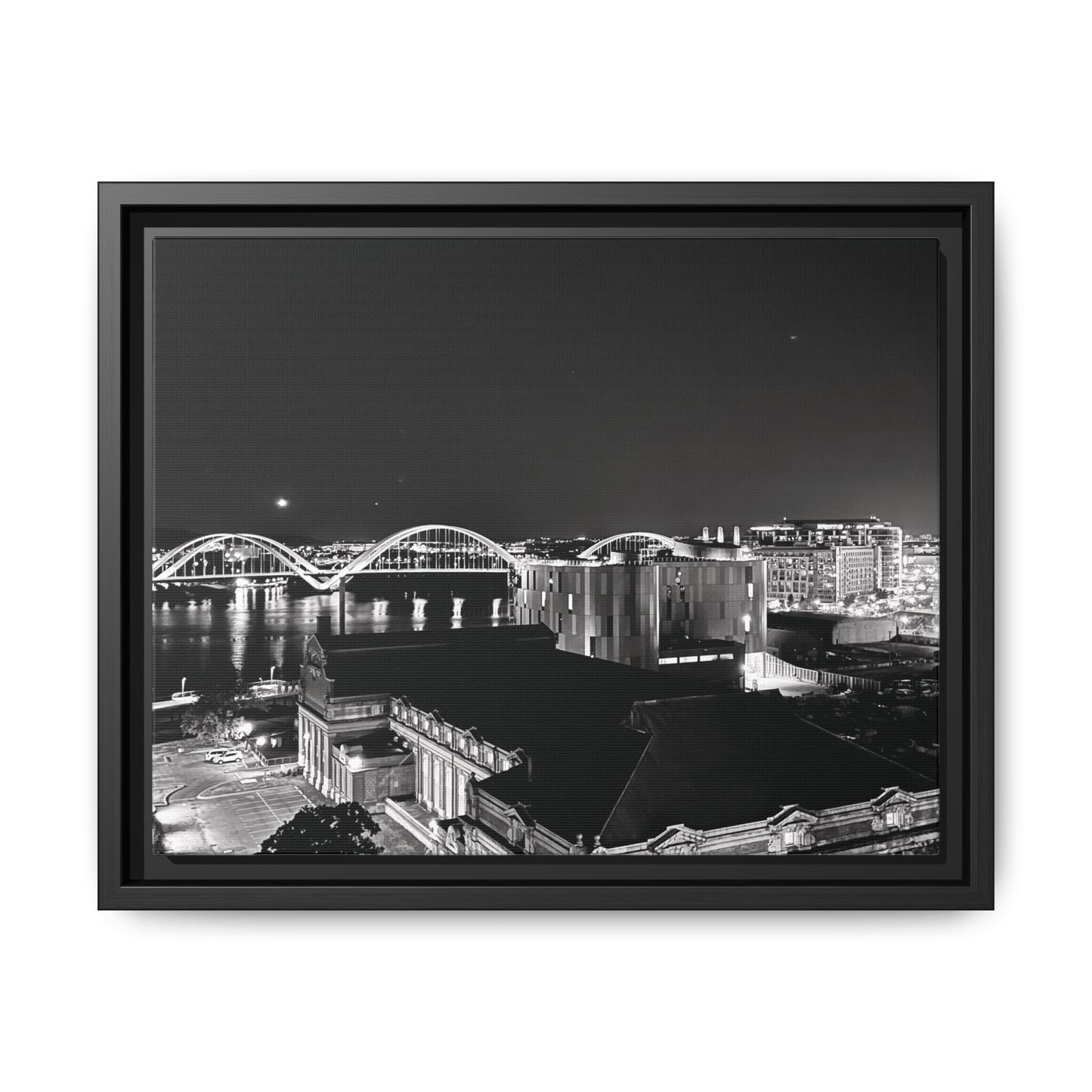 “The Still Capitol” – Framed Canvas Art A hush across the heart of Washington, D.C.