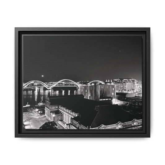“The Still Capitol” – Framed Canvas Art A hush across the heart of Washington, D.C.