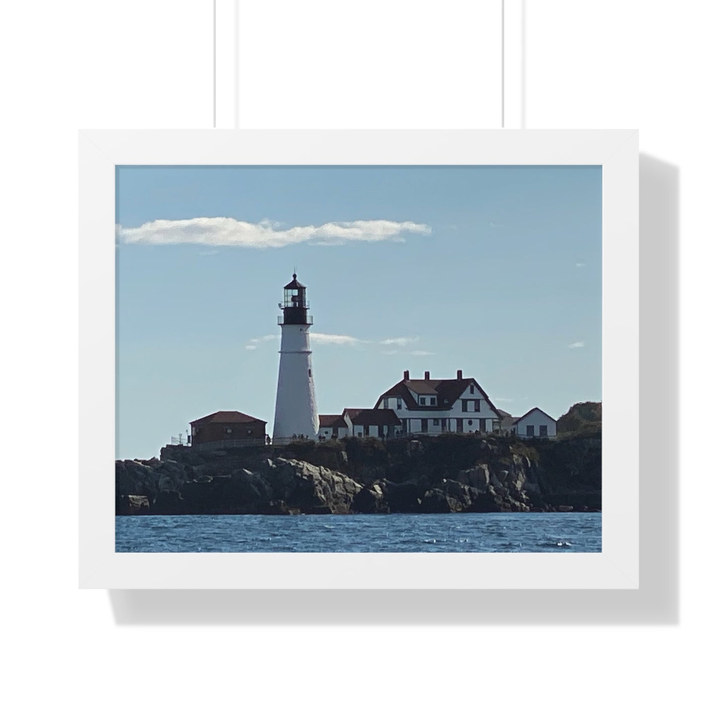 Coastal Lighthouse Framed Poster - Nautical Home Decor