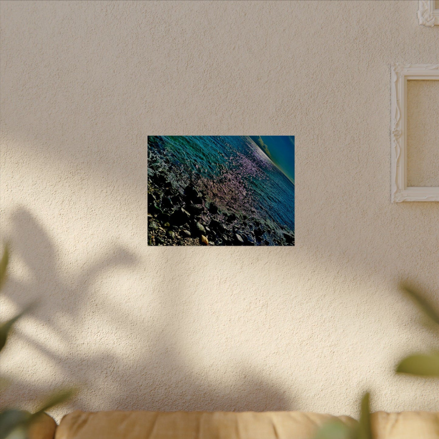 Textured Watercolor Sea Poster - Coastal Wall Art for Beach Lovers