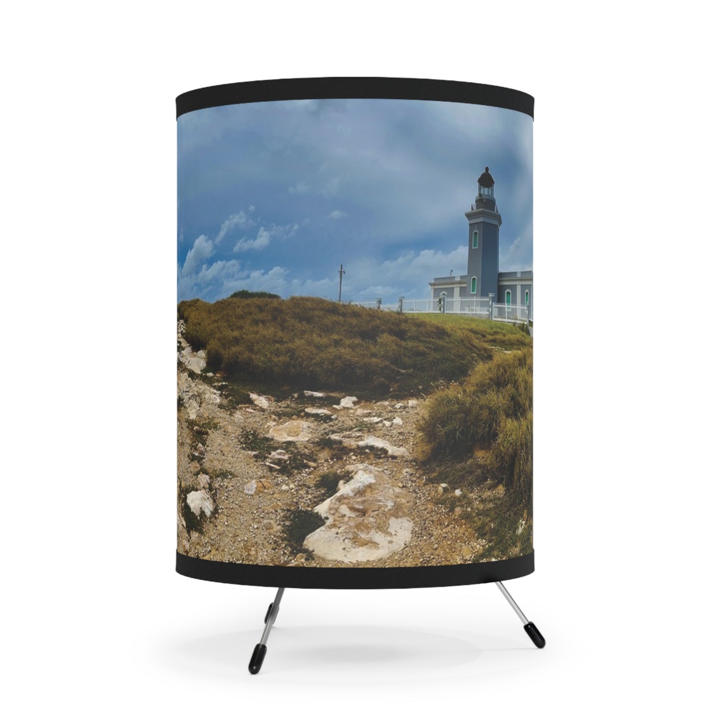 “Lighthouse Glow” – Art Lampshade A soft beacon from the coast of Puerto Rico.