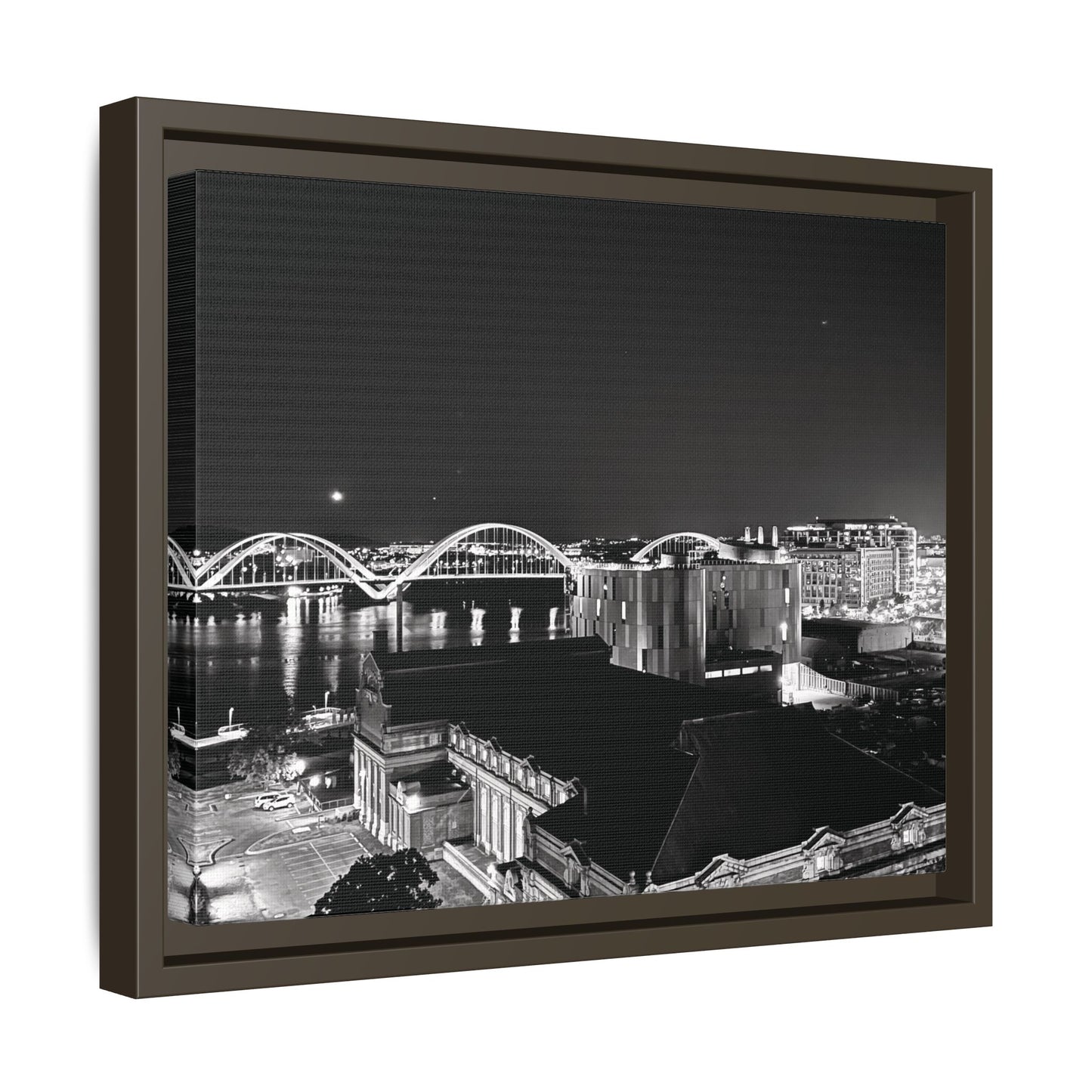 “The Still Capitol” – Framed Canvas Art A hush across the heart of Washington, D.C.
