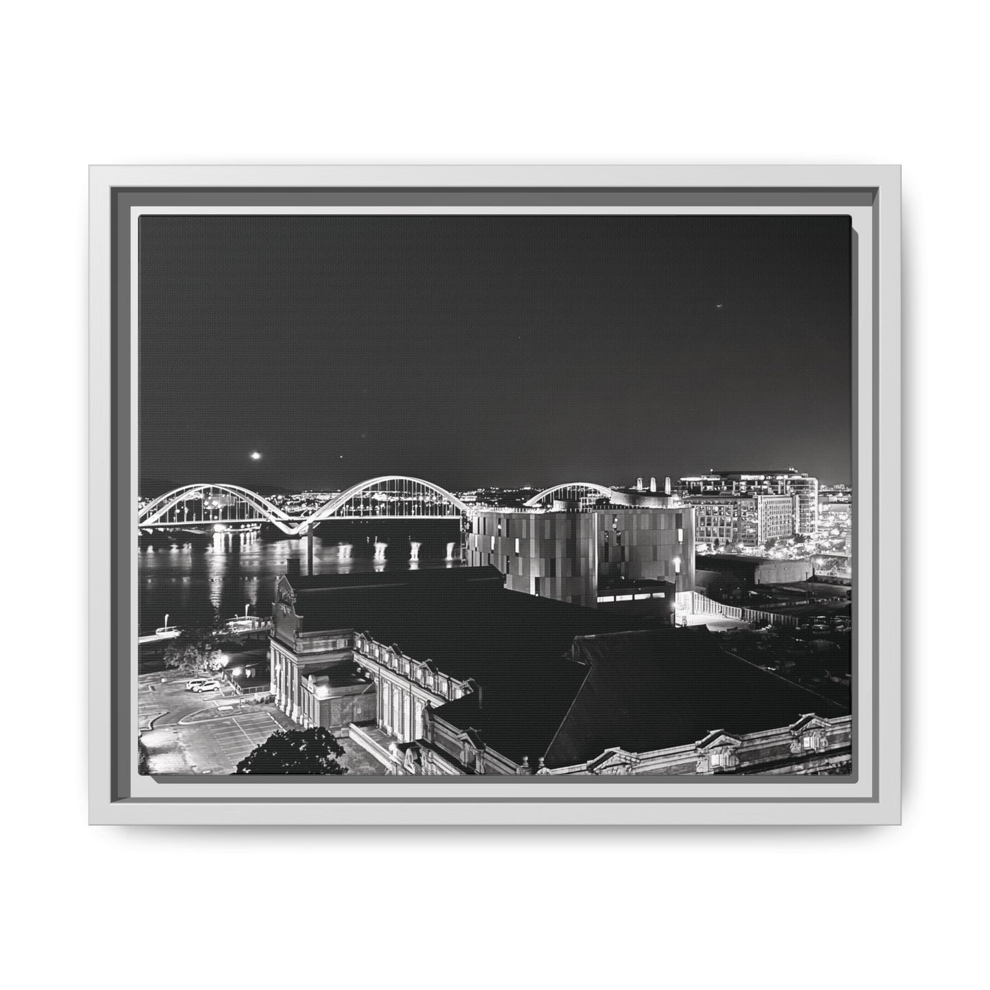 “The Still Capitol” – Framed Canvas Art A hush across the heart of Washington, D.C.