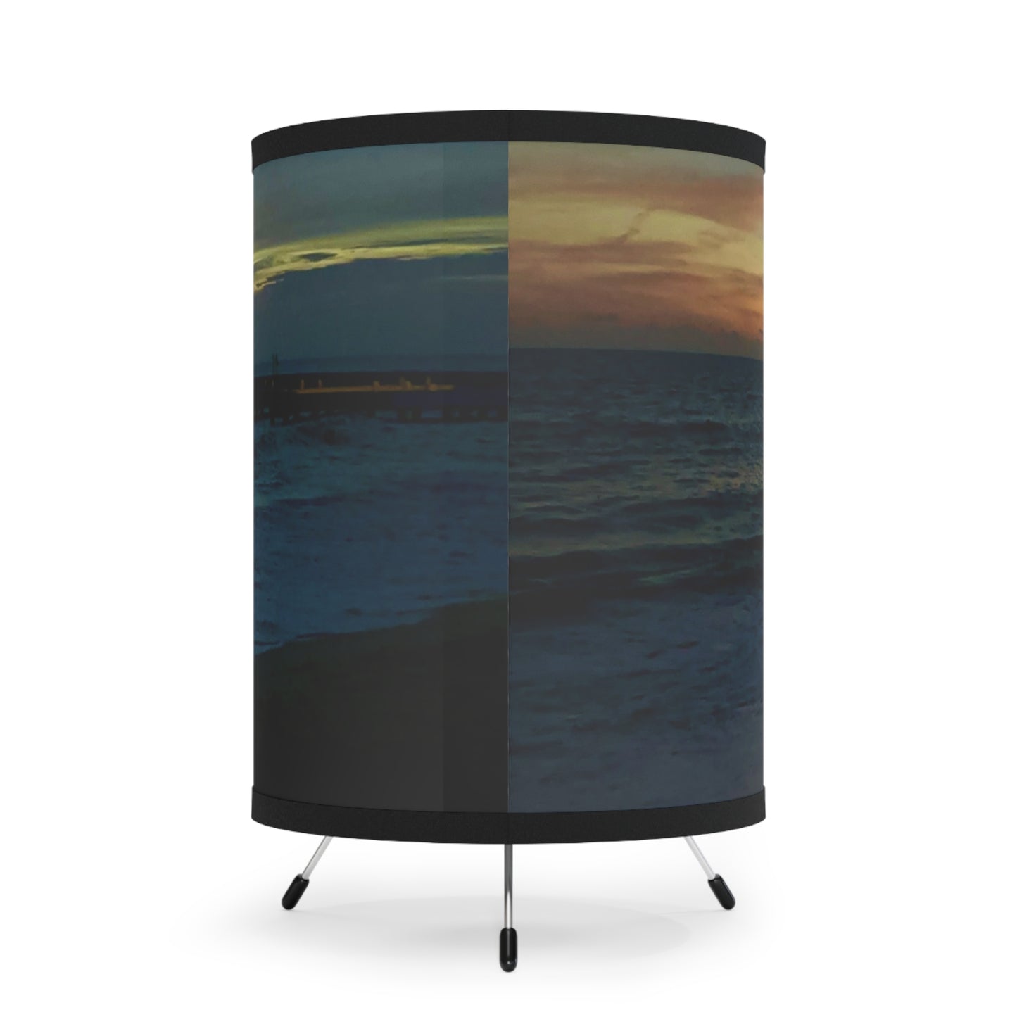 “Where the Boats Rest” – Art Lampshade A soft blur from Crash Boat Beach, Aguadilla, Puerto Rico.
