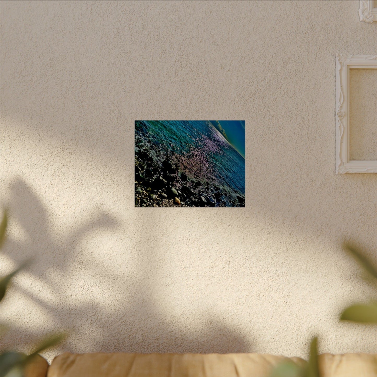 Textured Watercolor Sea Poster - Coastal Wall Art for Beach Lovers