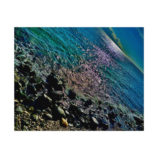 Textured Watercolor Sea Poster - Coastal Wall Art for Beach Lovers