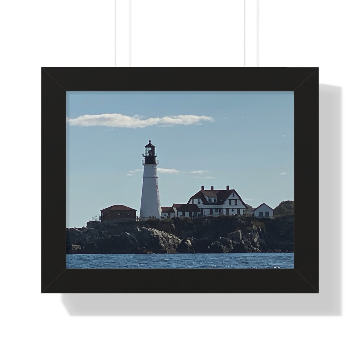 Coastal Lighthouse Framed Poster - Nautical Home Decor