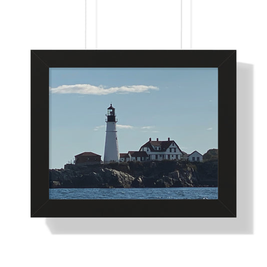 Coastal Lighthouse Framed Poster - Nautical Home Decor