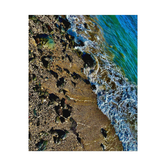 “Stillness After Flame” – Textured Matte Wall Art Poster A tribute in softness to pre-fire Lāhainā, Maui.