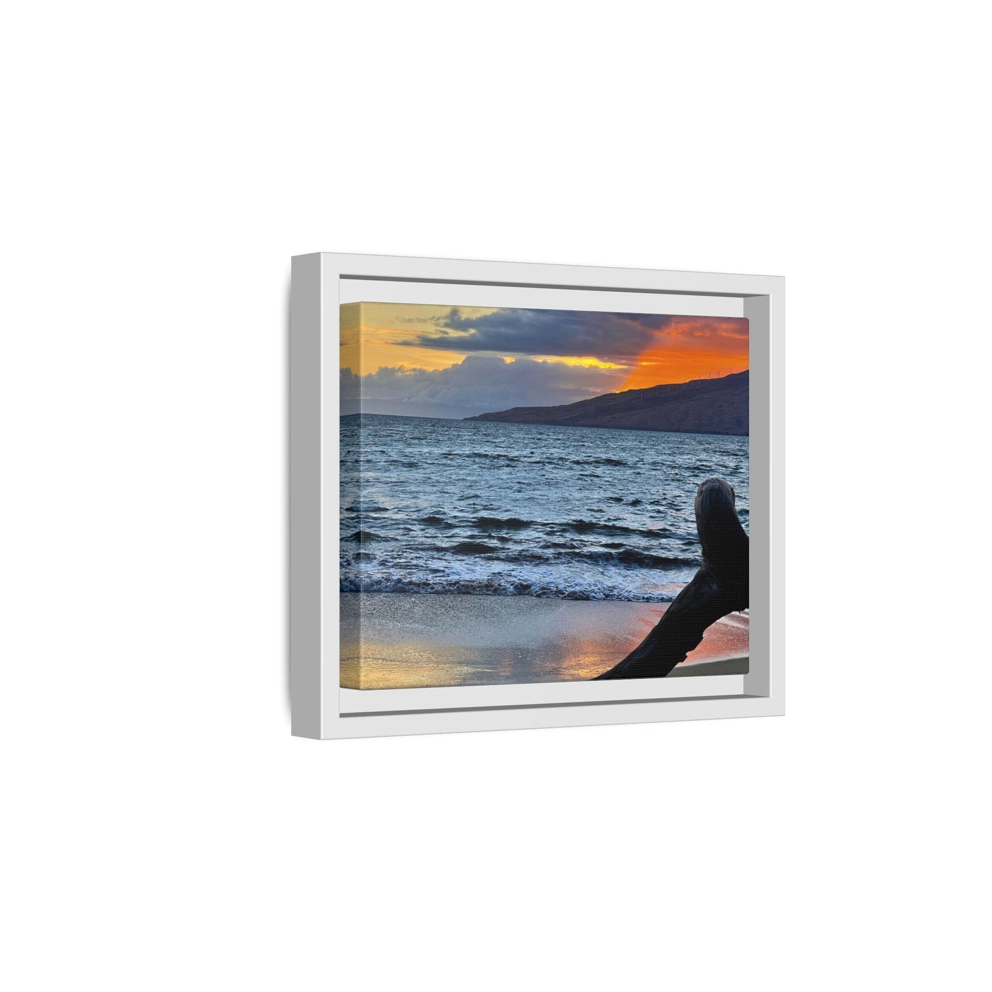Serene Sunset Framed Canvas Art - Coastal Wall Decor