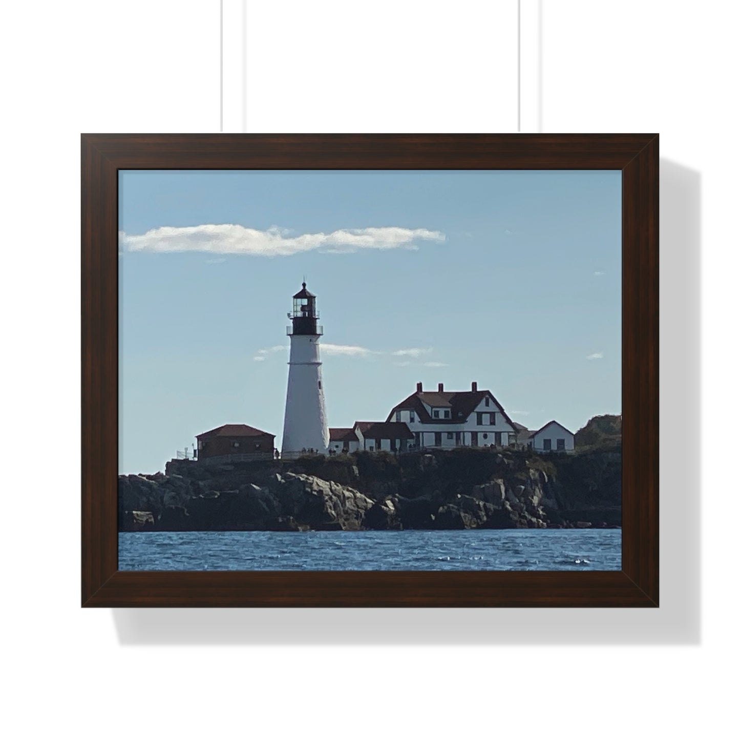 Coastal Lighthouse Framed Poster - Nautical Home Decor