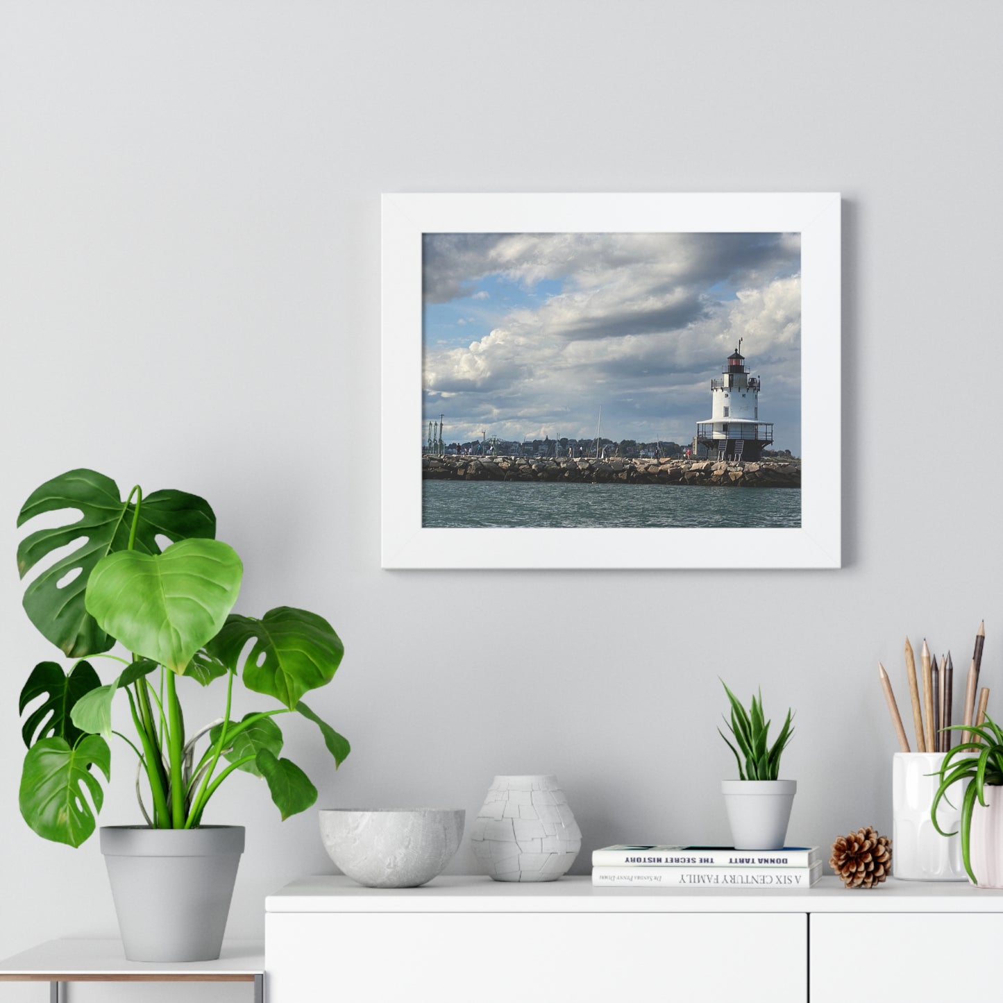 Lighthouse Framed Horizontal Poster - Coastal Home Decor