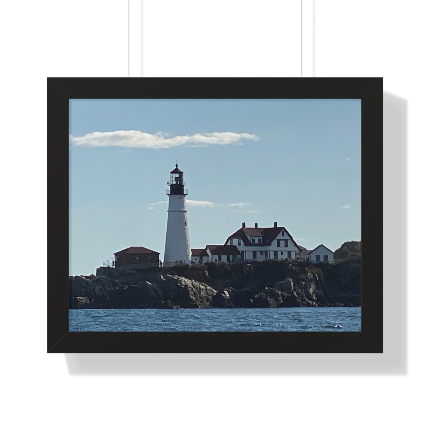 Coastal Lighthouse Framed Poster - Nautical Home Decor