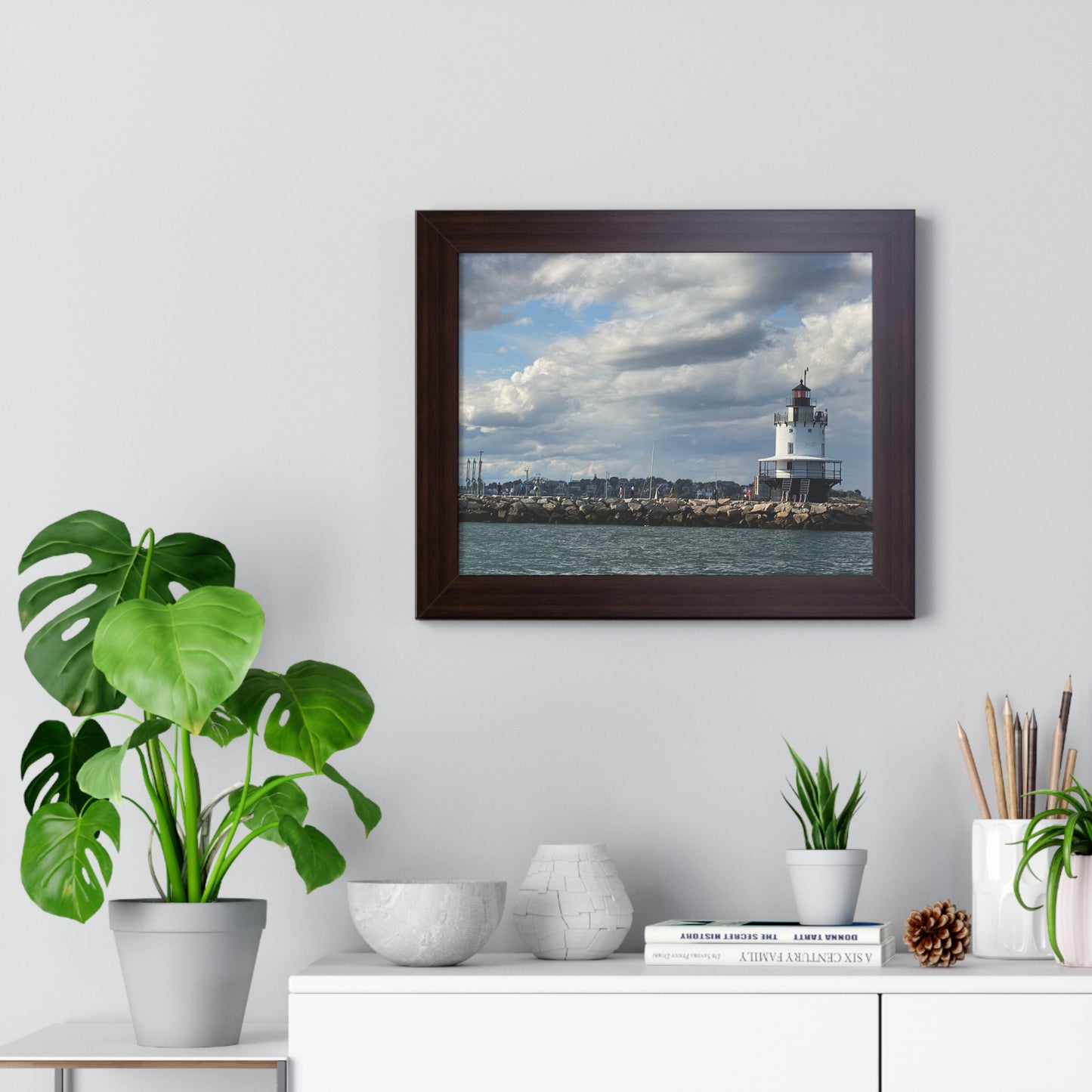 Lighthouse Framed Horizontal Poster - Coastal Home Decor