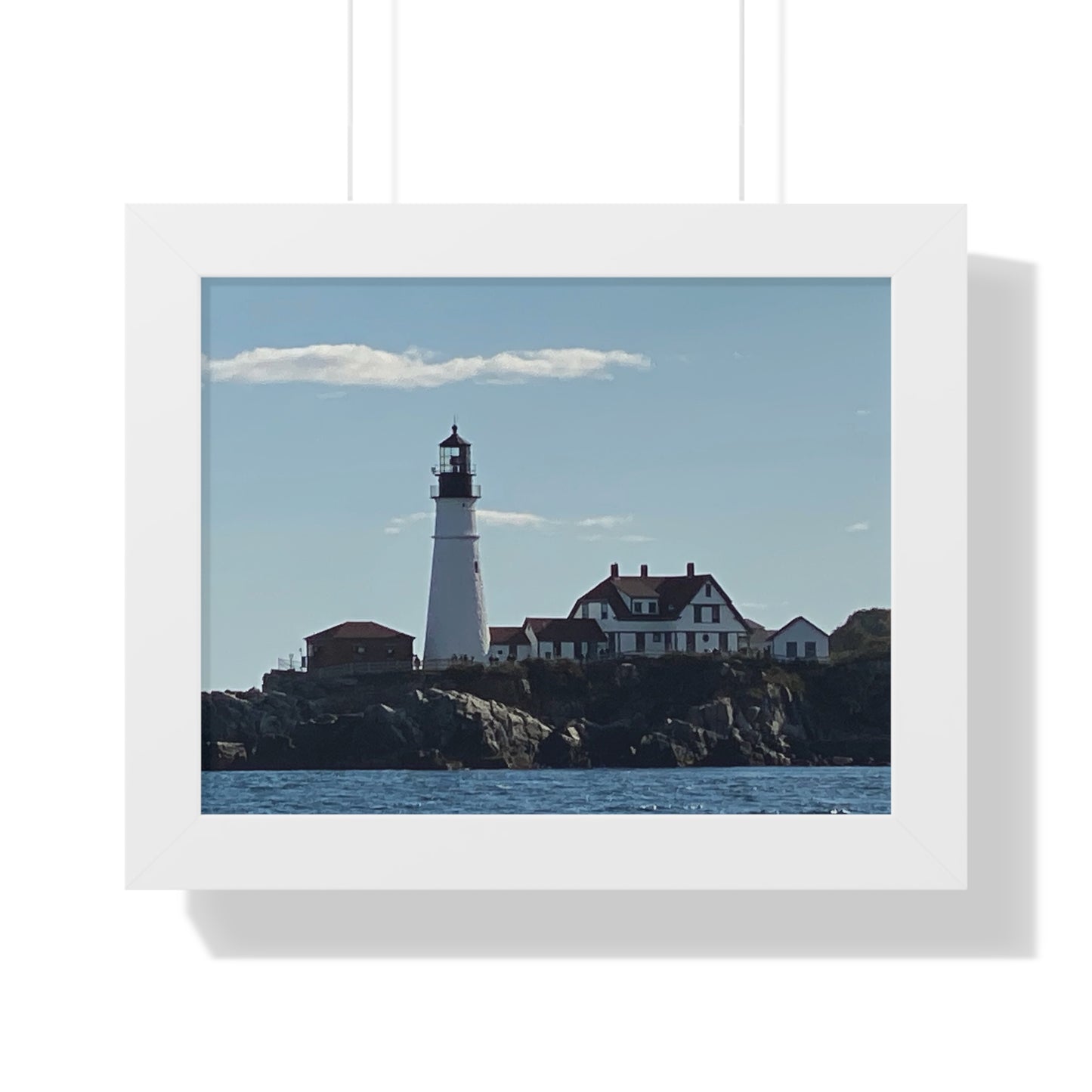 Coastal Lighthouse Framed Poster - Nautical Home Decor