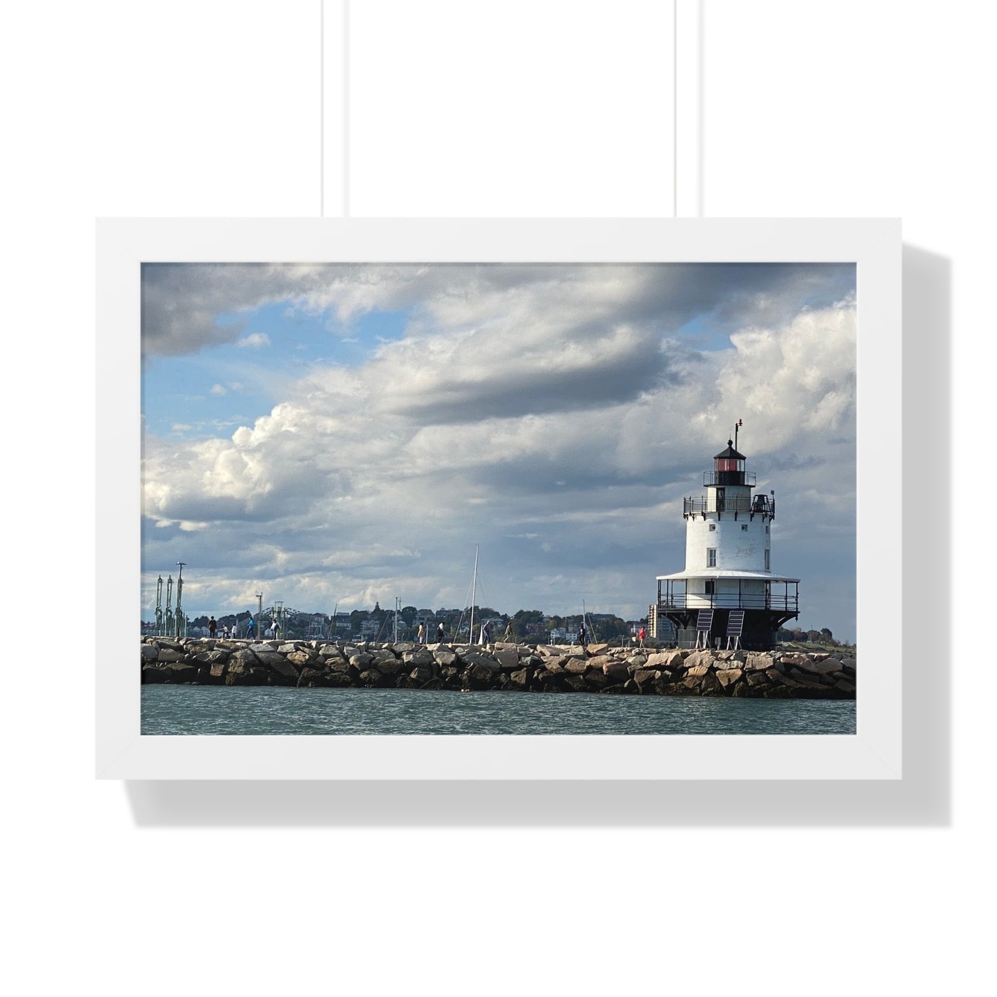 Lighthouse Framed Horizontal Poster - Coastal Home Decor